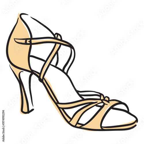 Woman's high heeled shoe