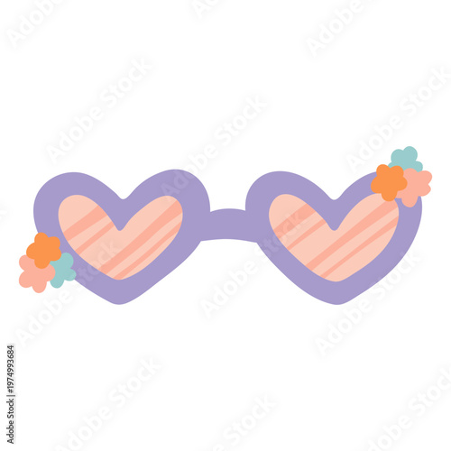 Heart shapped girlish lenses