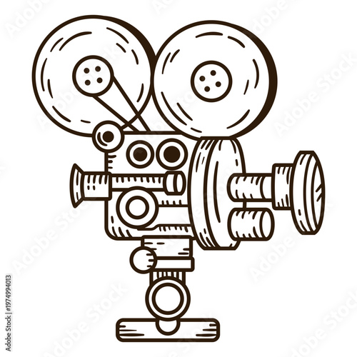 Movie camera stroke style