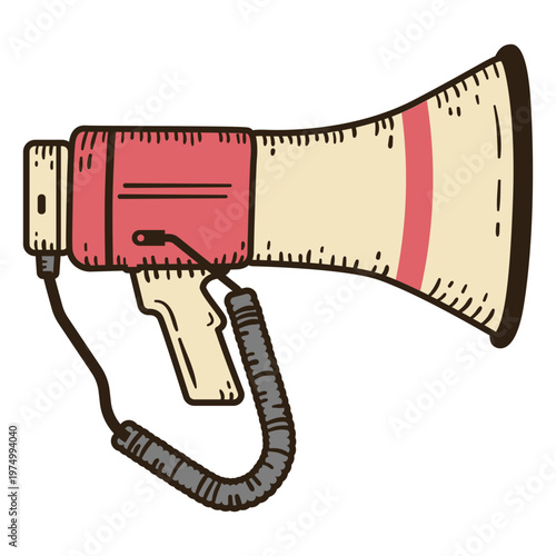 Megaphone icon vintage