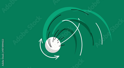 Dynamic Swirl Effect With A Spinning Sphere