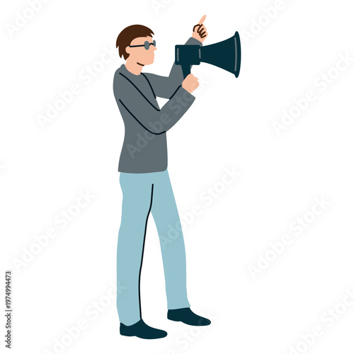 Film director talking