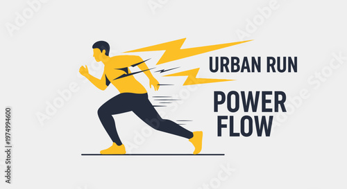 Dynamic Urban Runner Accelerating With Electric Energy And Speed Trails