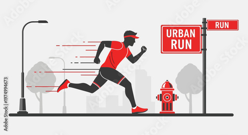 Dynamic Urban Runner Captures the Spirit of City Fitness