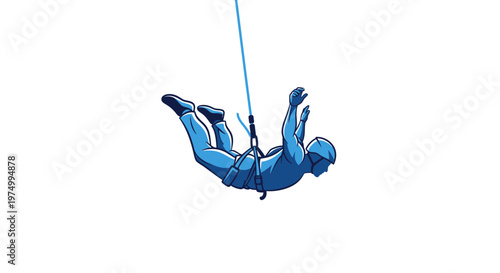 Dynamic Vector Illustration Of A Freefall Skydiving Adventure Thrill