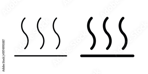 Heat icon on white background. linear pictogram. Flat symbols