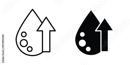 High cholesterol icon on white background. linear pictogram. Flat symbols