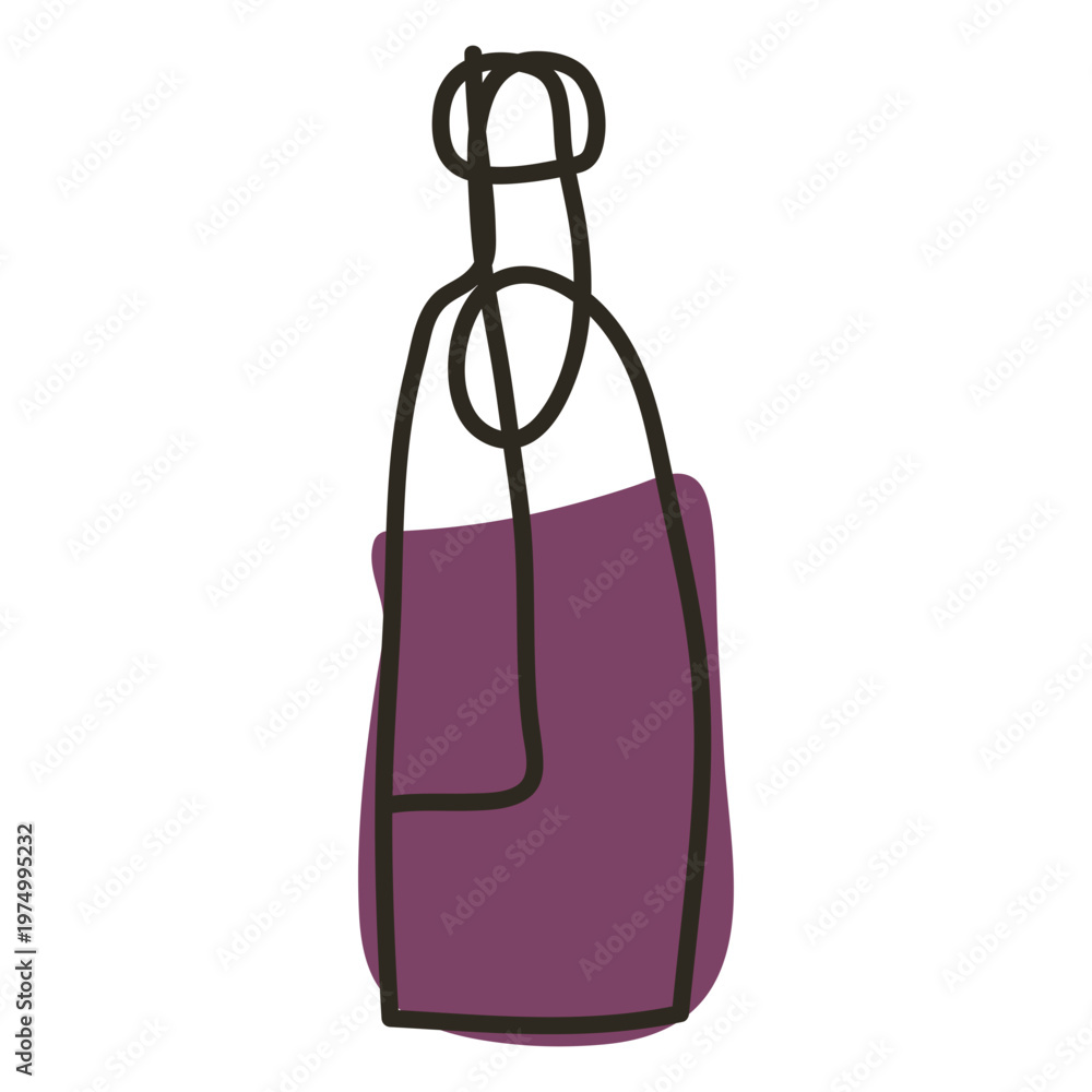 Fototapeta premium Purple bottle of wine