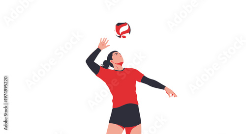 Dynamic Volleyball Player In Action During A Match