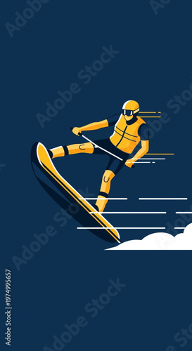 Dynamic Wakeboarder Captures Extreme Water Sport Thrills And Action