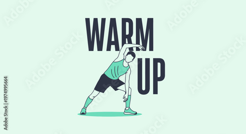 Dynamic Warm Up Illustration For Fitness Enthusiasts
