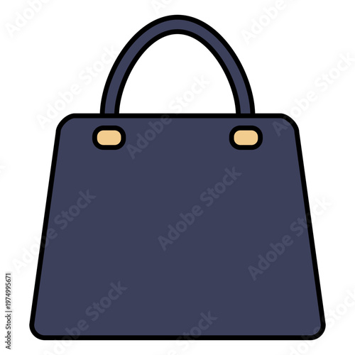 Blue handbag icon