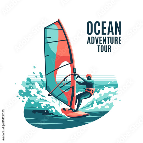 Dynamic Wind Surfing Expedition Capturing The Thrill Of Ocean Adventure
