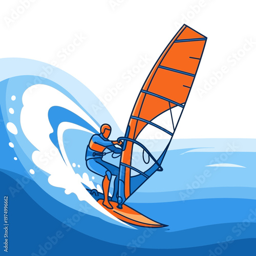 Dynamic Windsurfing Action Dynamic Sports Recreation Thrill
