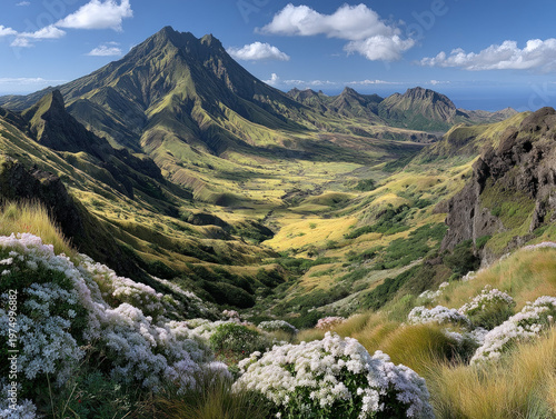 The volcanic landscape of S...