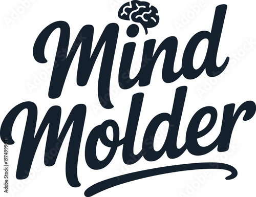 Mind Molder Inspirational Typography Logo for Teachers Day Appreciation and Education Campaigns