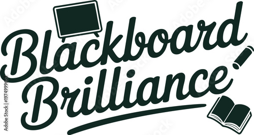 Blackboard Brilliance Typography Design for Teachers Day Celebration, Education Appreciation Graphic