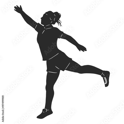 Silhouette of a girl throwing a frisbee