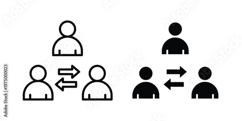 Mediator icon on white background. linear pictogram. Flat symbols