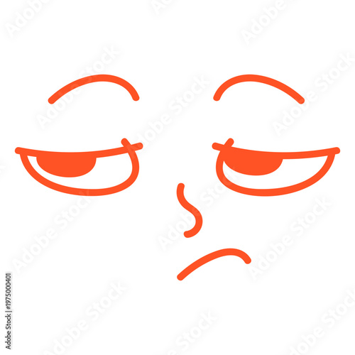 Graphic careless face