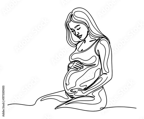 Pregnant woman holding belly with closed eyes gentle touch serene expectant mother displaying maternal love and connection with unborn baby peaceful anticipation anticipation joy motherhood dreams hop
