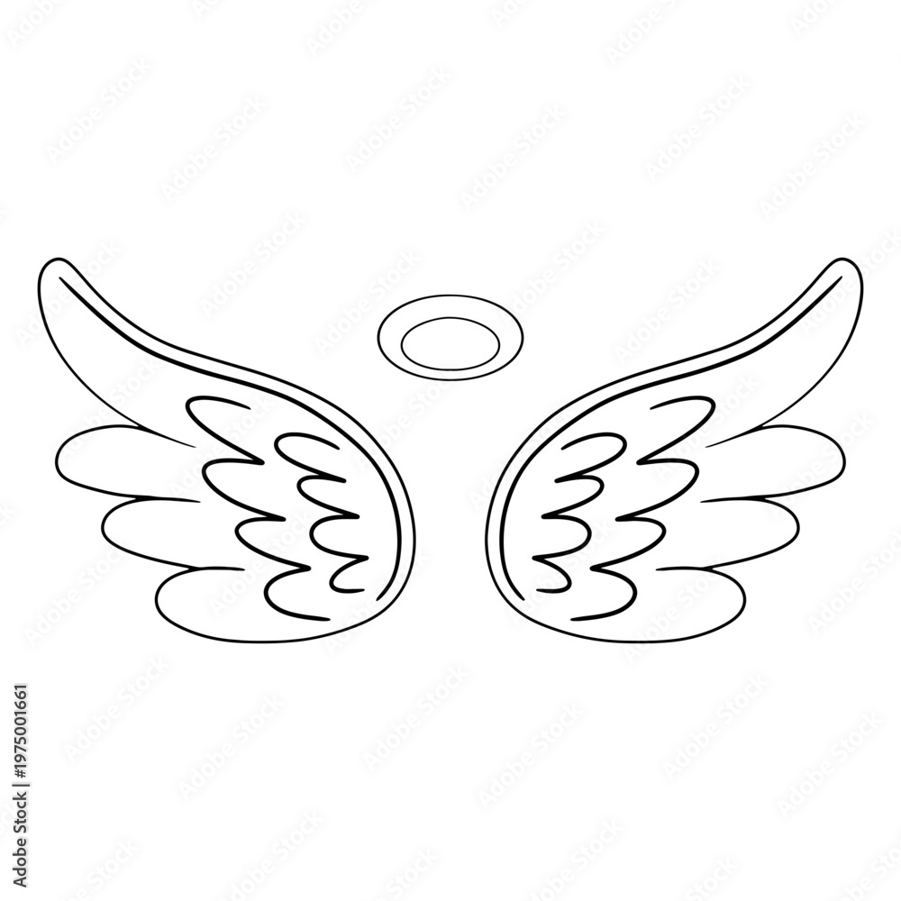 Fototapeta premium Wide angel wings
