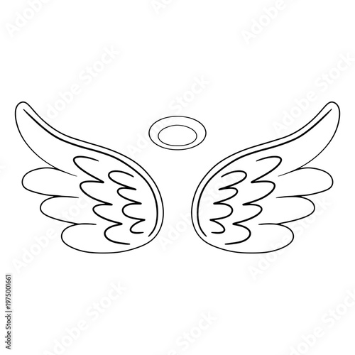 Wide angel wings