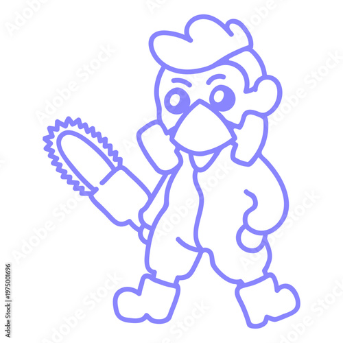 Apocalipsis masked killer kawaii stroke character