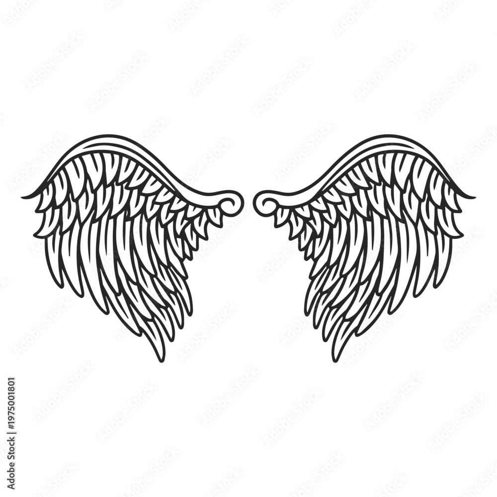 Fototapeta premium Flying angel wings