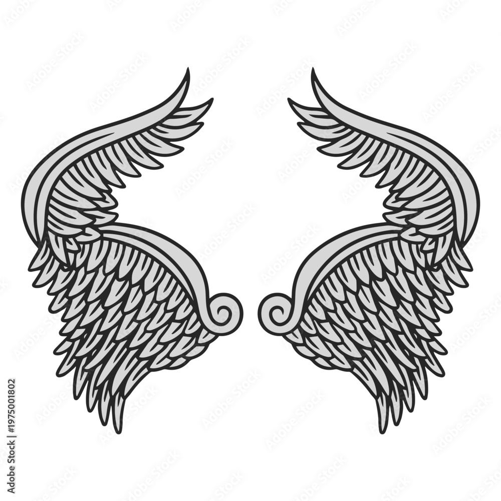 Fototapeta premium Fantastic angel wings