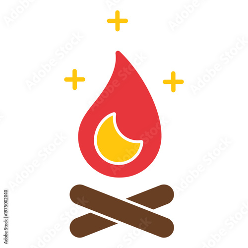 Sparkle bonfire icon