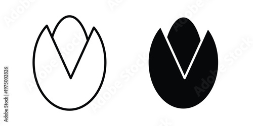 Pistachio icon on white background. linear pictogram. Flat symbols