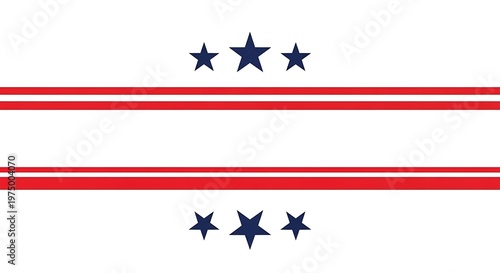 United states navy rear admiral rank insignia three silver stars on red stripes