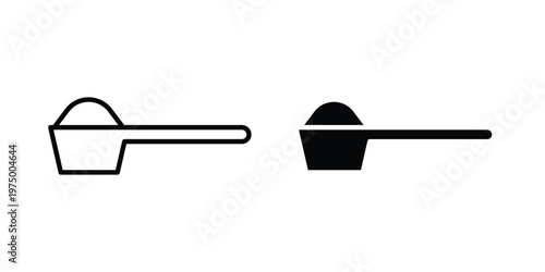 Scoop icon on white background. linear pictogram. Flat symbols