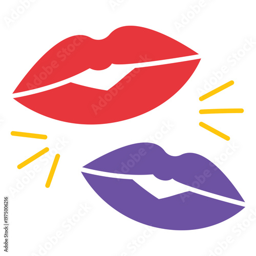 Lips sending kisses