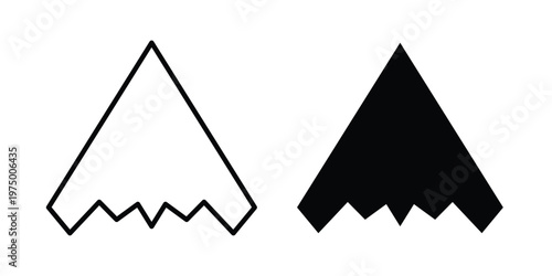 Stealth plane icon on white background. linear pictogram. Flat symbols