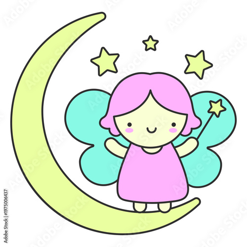 Little angel on the moon