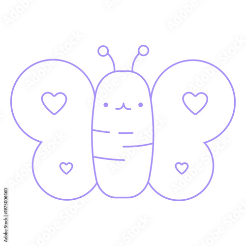 Cute flying butterfly