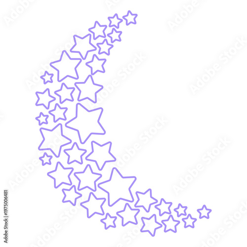 A half moon made of stars