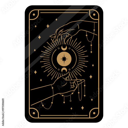 Black tarot card