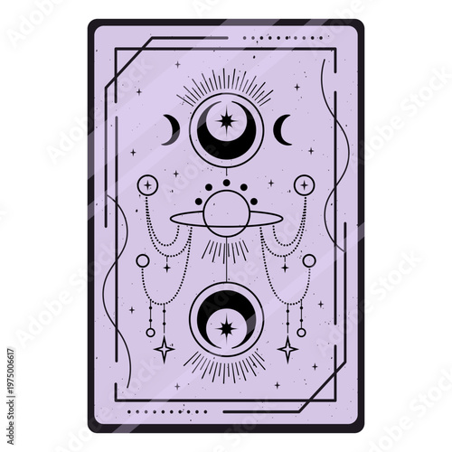 Purple fortune telling card