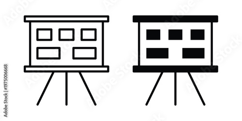 Storyboard icon on white background. linear pictogram. Flat symbols