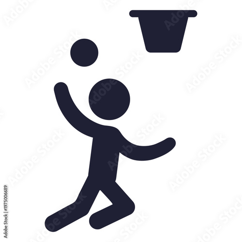 Silhouette of a man basketball player jumping