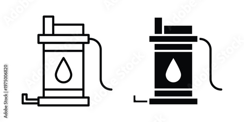 Sump pump icon on white background. linear pictogram. Flat symbols