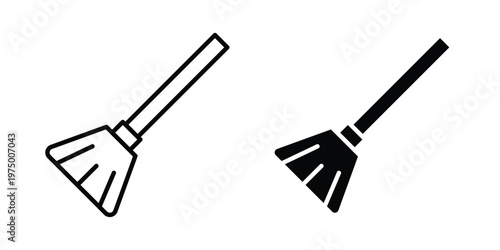 Sweeping icon on white background. linear pictogram. Flat symbols