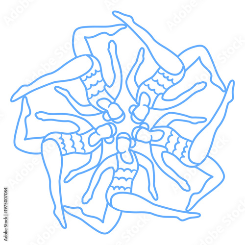 Synchronized swimming choreography