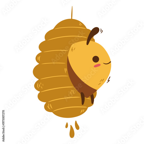 Cute honeycomb bee