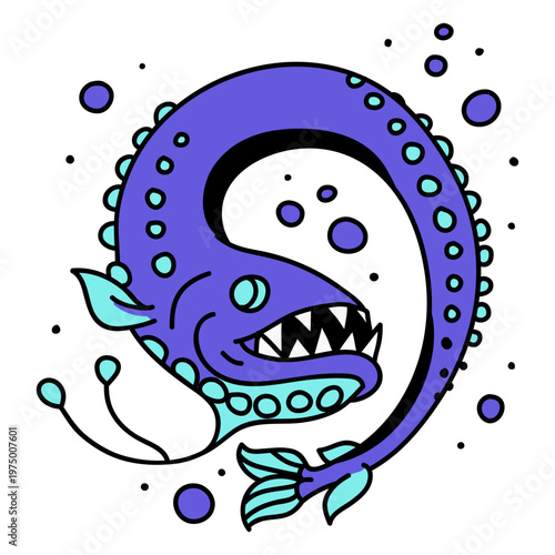 Ocean fish with sharp teeth