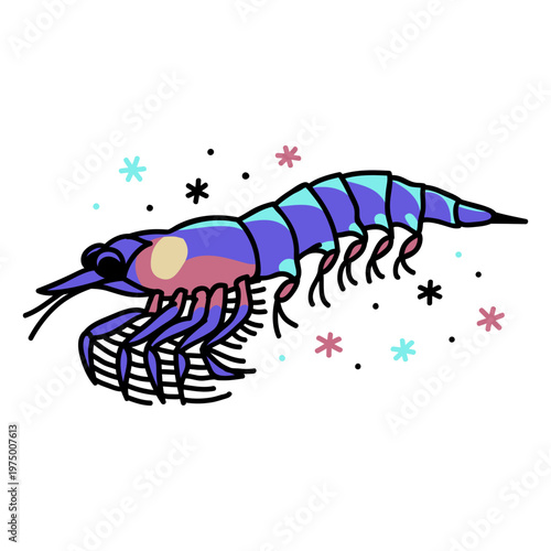 Crustacean in the sea