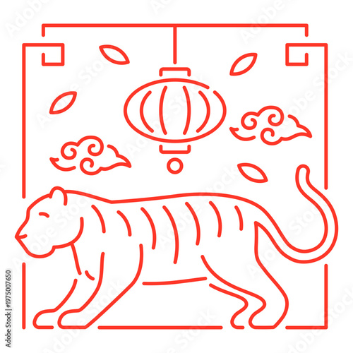 The eastern sign of tiger